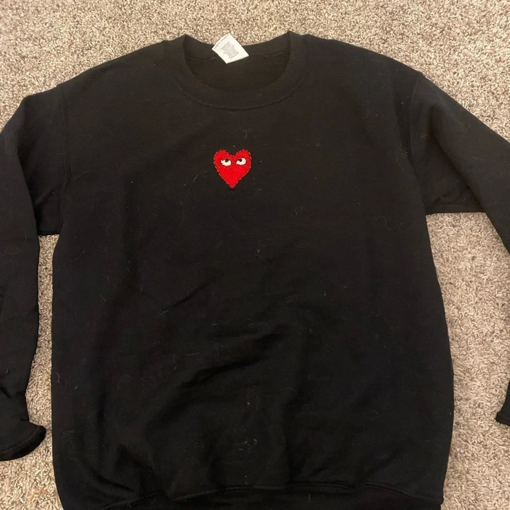 Heart Embroidered Crewneck - image 1